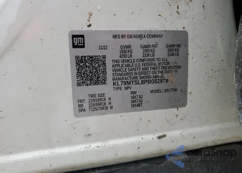 2023 Chevrolet Trailblazer Rs из США, поврежденный, VIN KL79MTSL8PB082978